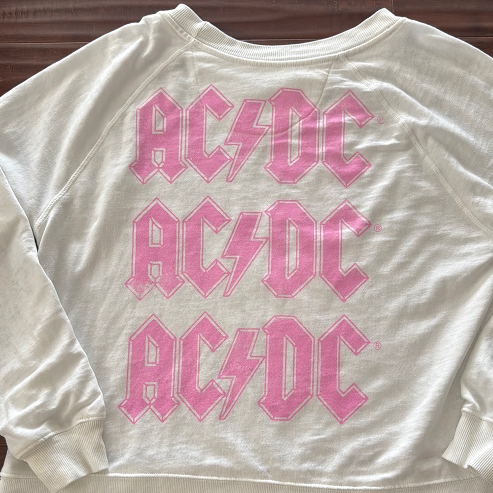 Recycled Karma AC/DC Bolt Rock Out Sweatshirt, Oversized, Like New! - Picture 4 of 11